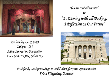 An evening with Jill Docking: A reflection on the future, Salina, Kansas, United States