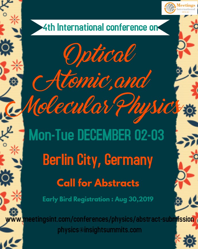 4th International conferecne  on Optical atomic molecular physics, Germany, Berlin, Germany