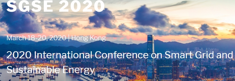 2020 International Conference on Smart Grid and Sustainable Energy (SGSE 2020), Hong Kong, Hong Kong