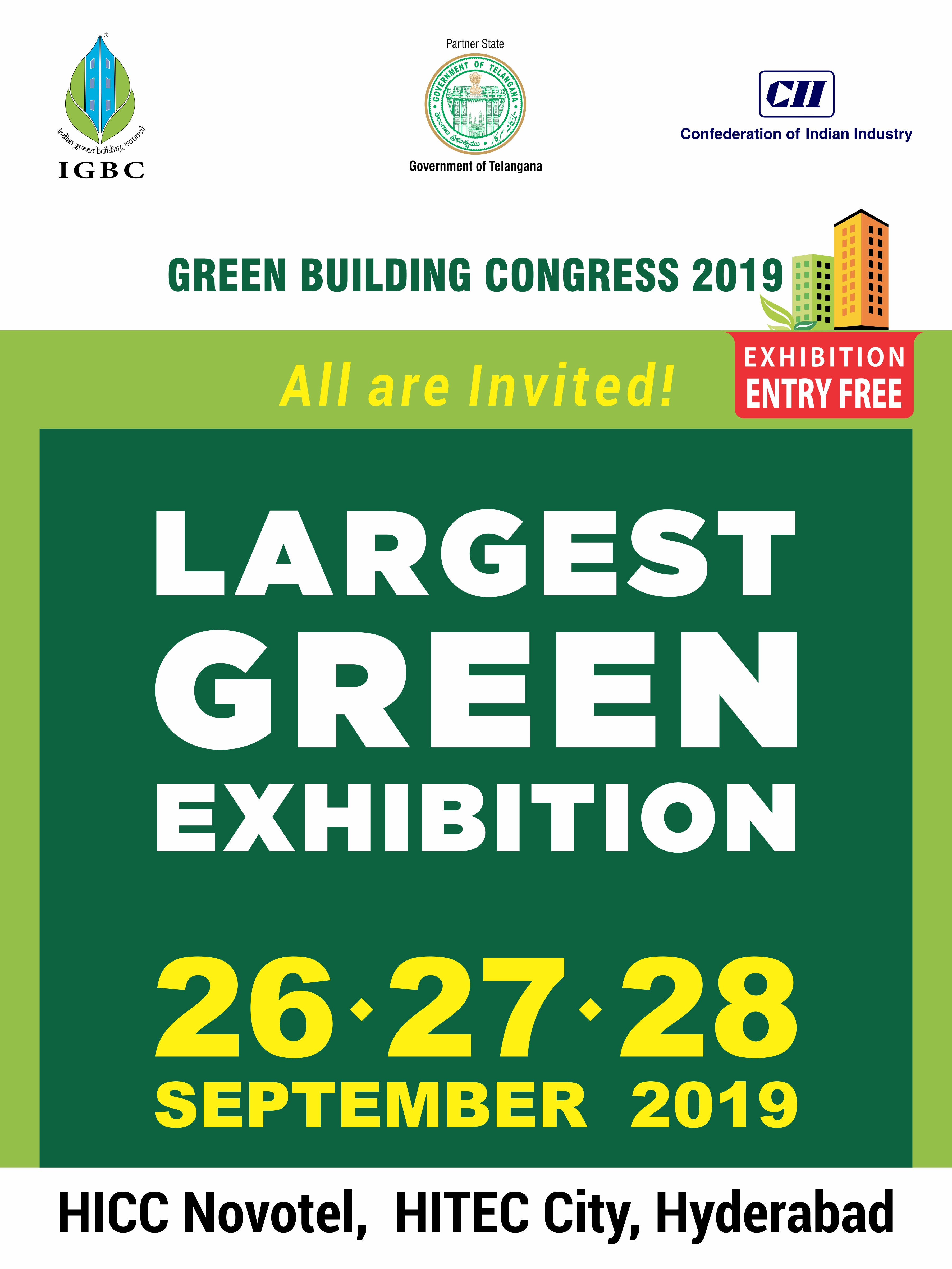 17th Edition Green Building Congress 2019, Hyderabad, Telangana, India