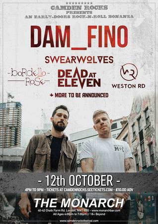 Camden Rocks presents Dam Fino and more at The Monarch, Greater London, England, United Kingdom