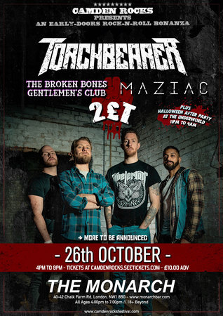 Camden Rocks presents Torchbearer and more at The Monarch, London, United Kingdom