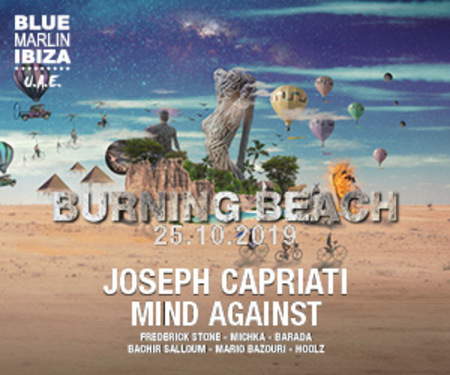 Burning Beach with Joseph Capriati and Mind Against, Ghantoot, Abu Dhabi, United Arab Emirates
