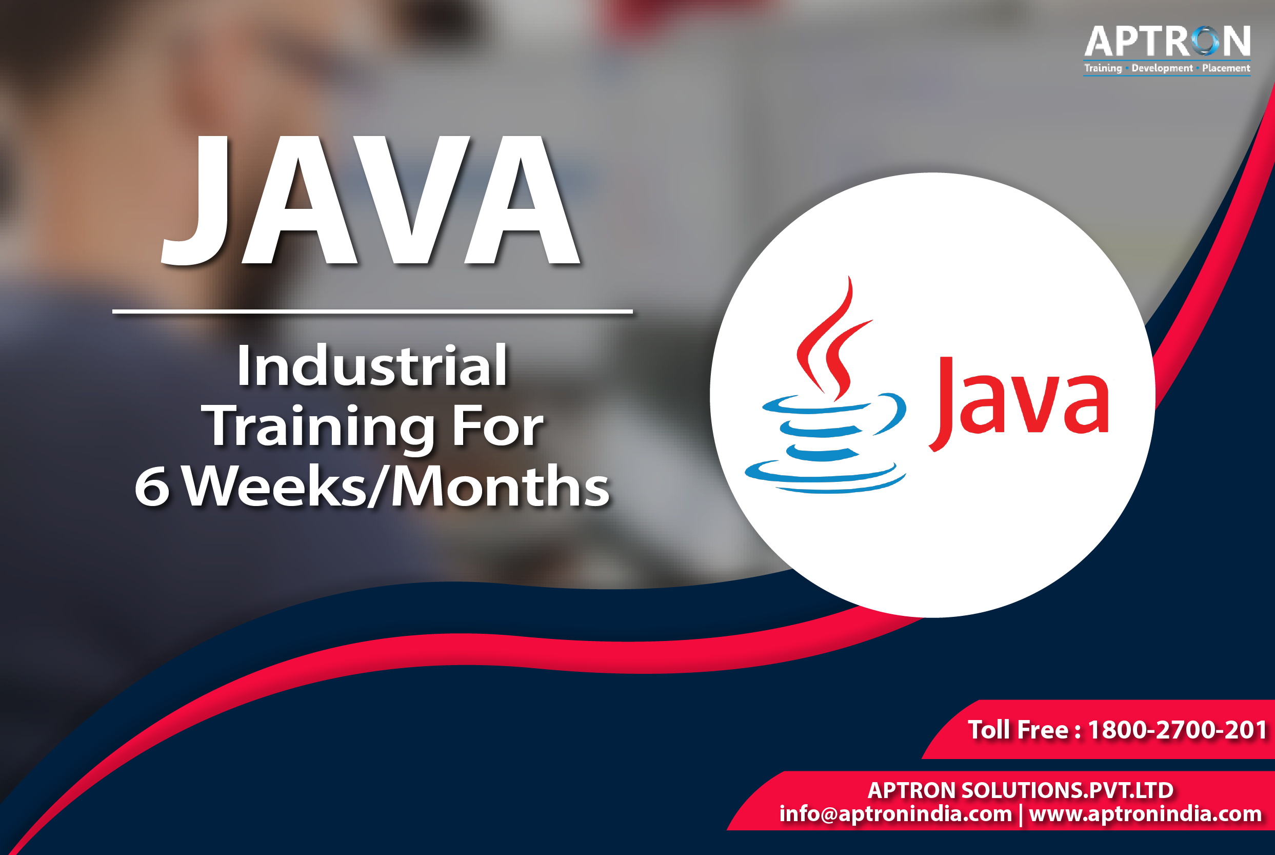 JAVA 6 Months Industrial Training with Live Project in Noida By APTRON, Gautam Buddh Nagar, Uttar Pradesh, India