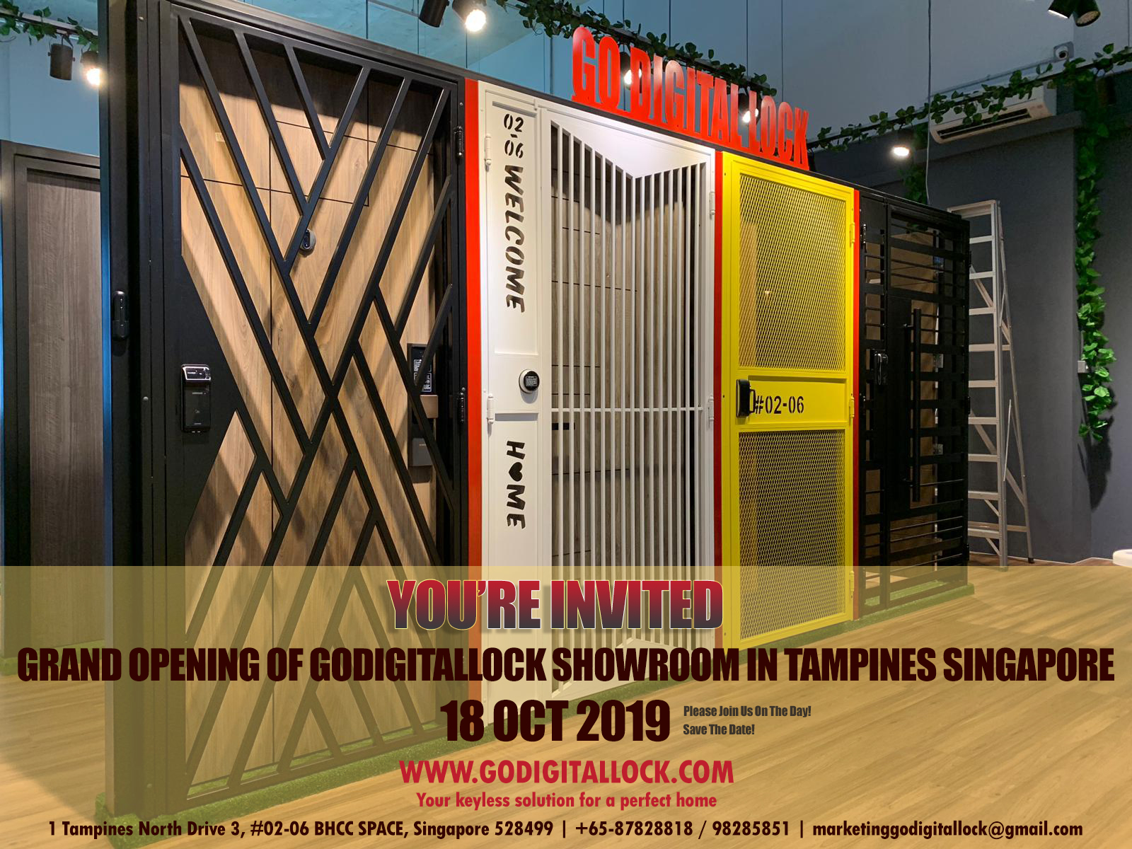 Grand Opening Promotion of Godigitallock Brand New Showroom, Tampines, South East, Singapore