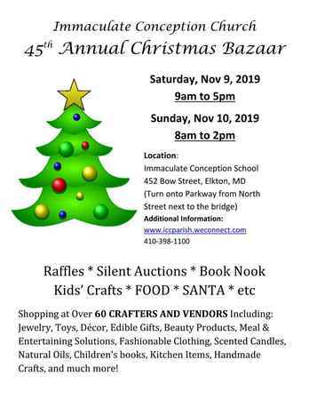 Immaculate Conception Church's 45th Christmas Bazaar, Elkton, Maryland, United States
