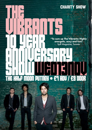 The Vibrants - 10 Year Reunion Show Live at Half Moon Putney Weds 13th Nov, Greater London, England, United Kingdom