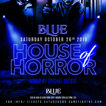 Blue Midtown NYC Halloween House of Horror party 2019, New York, United States