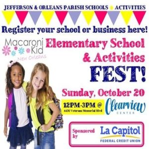 Macaroni Kid Elementary School and Activities Fest, Metairie, Louisiana, United States