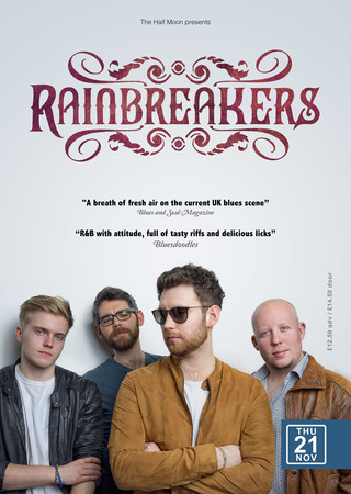 Rainbreakers: Blues Rock Live at The Half Moon Putney London Thurs 21st Nov, Greater London, England, United Kingdom