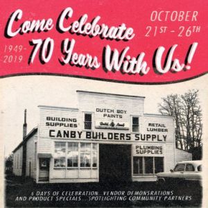 Canby Builders Supply's 70 Year Anniversary Sale, Canby, Oregon, United States