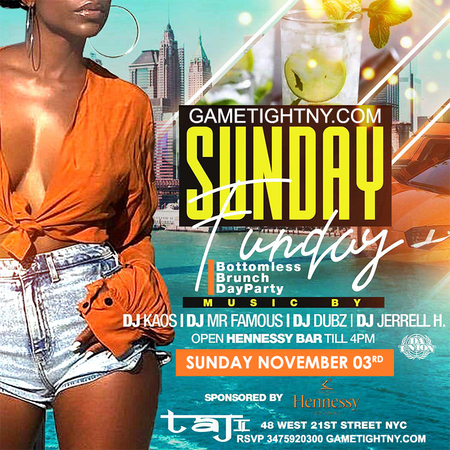 Taj Lounge NYC Hip Hop vs. Reggae Sunday Funday Brunch & FREE Day Party, New York, United States