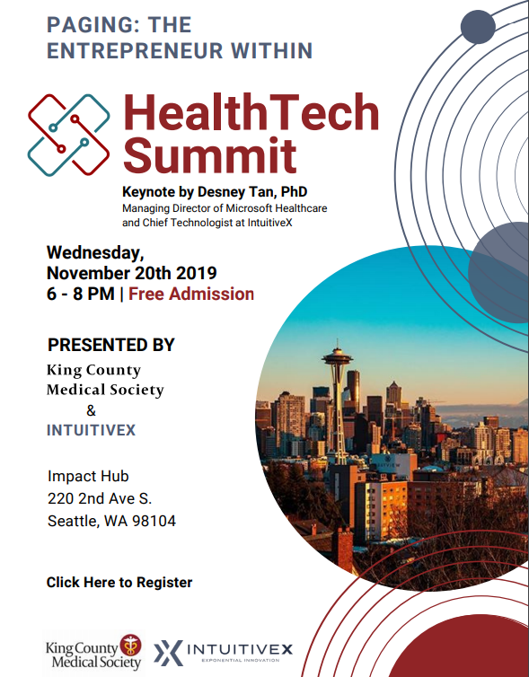 HealthTech Summit 2019 hosted by King County Medical Society and IntuitiveX, King, Washington, United States