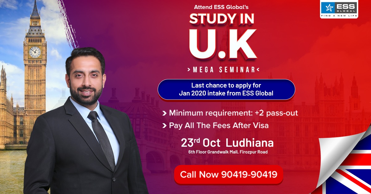 Study in UK Mega Seminar, Ludhiana, Punjab, India