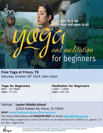Yoga And Meditation For  Beginners, Frisco, Texas, United States