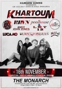 Camden Rocks All-Dayer w/ Khartoum and more at The Monarch