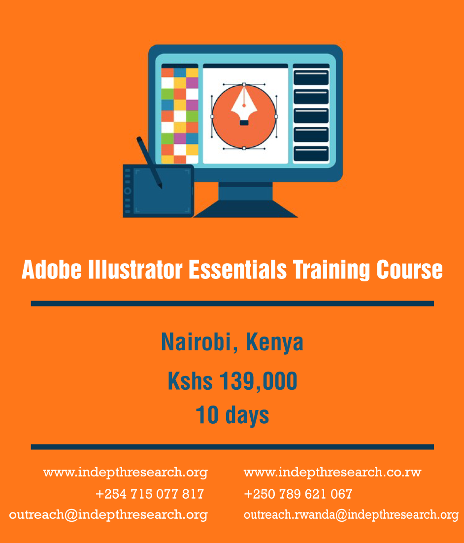 Be an Amazing Graphic Designer, attend our Adobe Illustrator Essentials Course, Nairobi, Kenya