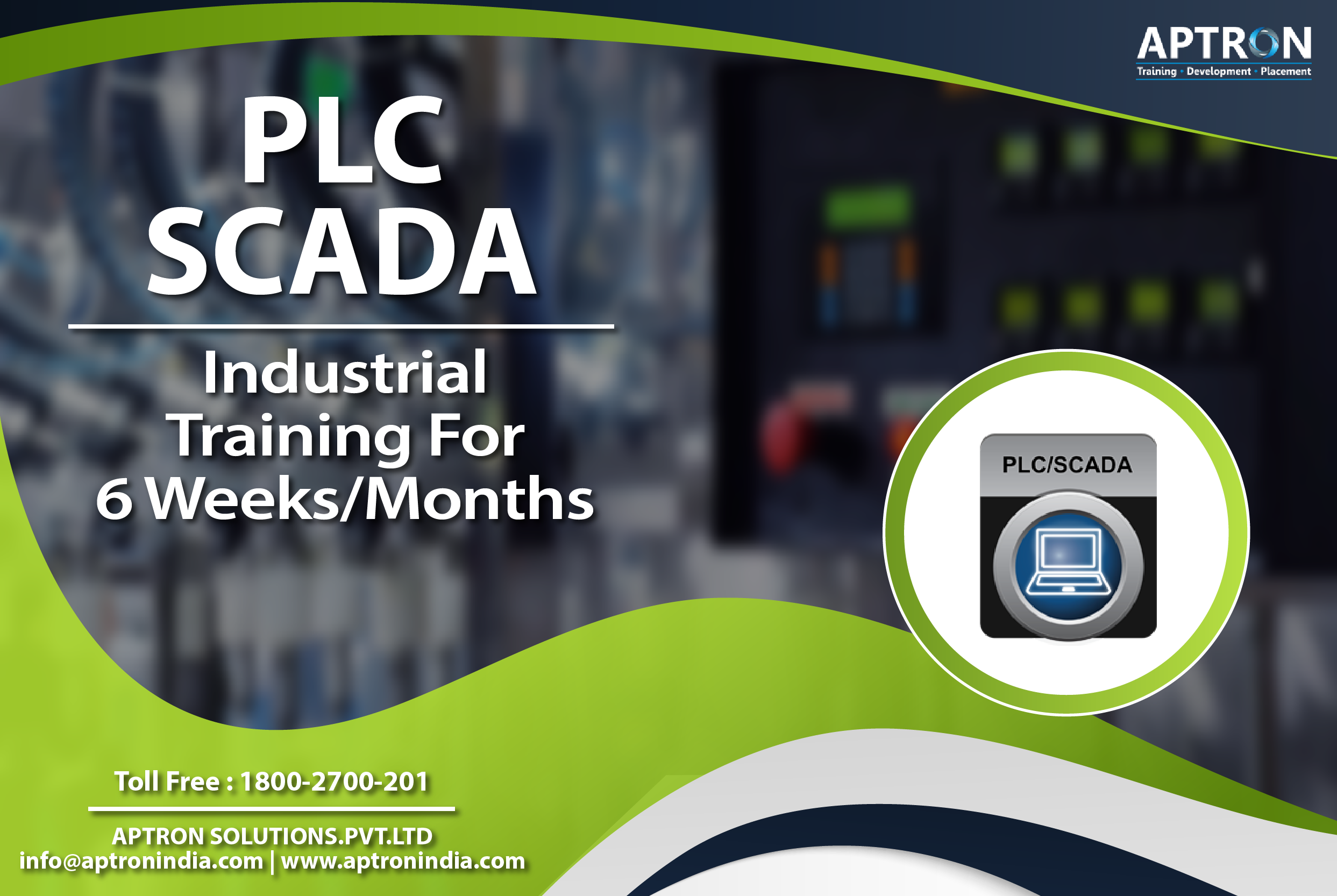 PLC SCADA 6 Months Industrial Training with Live Project in Noida APTRON, Gautam Buddh Nagar, Uttar Pradesh, India