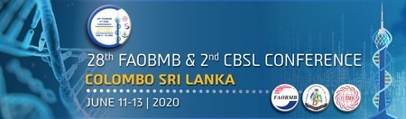 Federation of Asian Biochemists and CBSL Congress, June 11-13, 2020 Colombo, Colombo, Sri Lanka