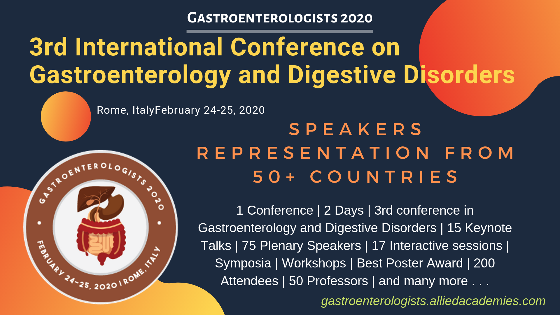 3rd International Conference on Gastroenterology and Digestive Disorders, Rome, Lazio, Italy