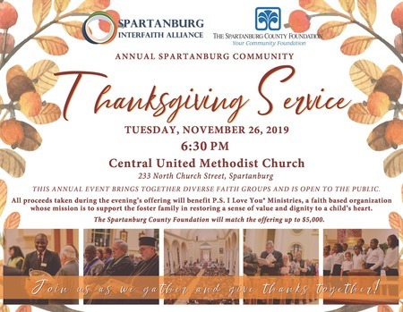 2019 Annual Spartanburg Community Thanksgiving Service, Spartanburg, South Carolina, United States