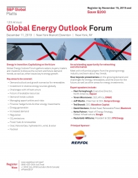 12 Annual Global Energy Outlook Forum  - 2019