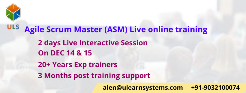 Agile Scrum Master Live online Certification Training Course, Edmonton, Alberta, Canada