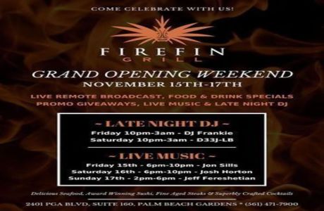 FireFin Grill Grand Opening Weekend, Palm Beach Gardens, Florida, United States