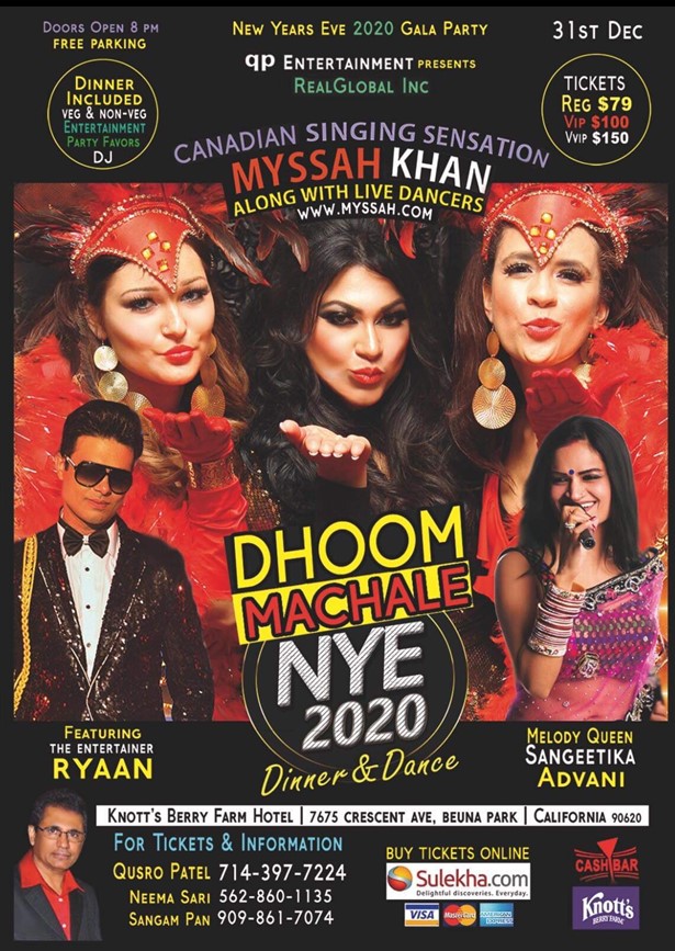 Dhoom New Years Eve 2020 Los Angeles, Buena Park, CA,California,United States