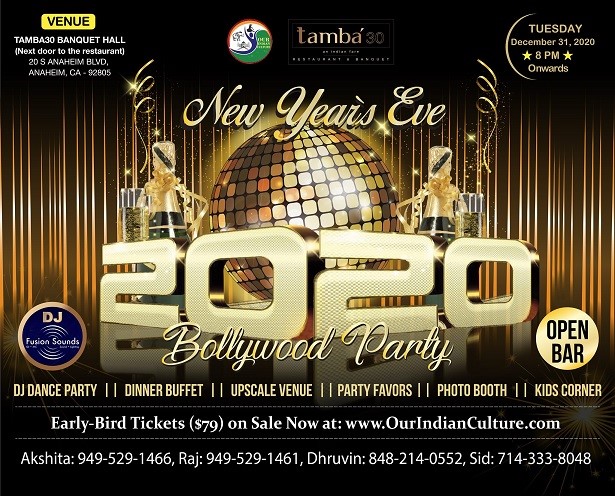 New Years Eve Bollywood Party 2020 Los Angeles, Anaheim, CA,California,United States