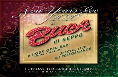 Buca di Beppo Times Square New Years Eve 2020 Party, New York, United States
