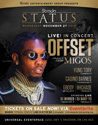 Hip Hop Superstar offset from Migos Live Nov 27th