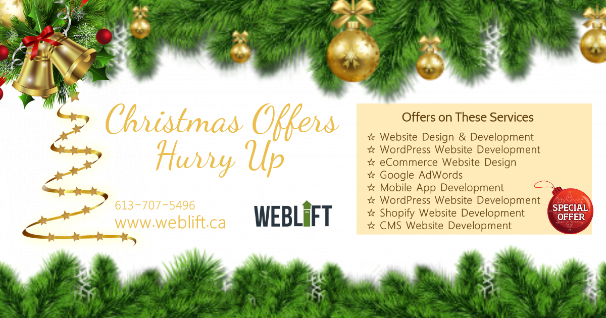 2019 Christmas Offers on Ottawa Web Design Services, Ottawa, Ontario, Canada