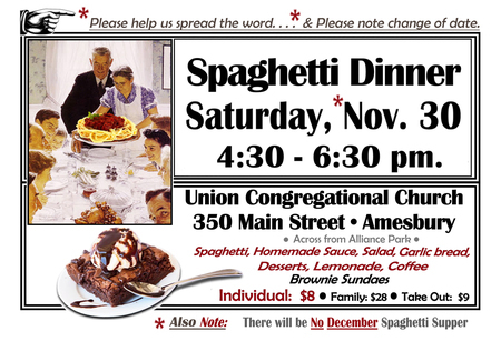 Spaghetti Supper, Amesbury, Massachusetts, United States