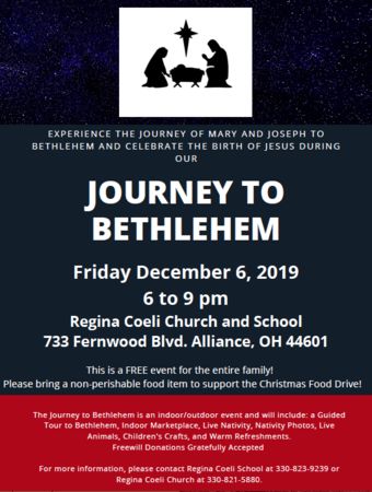 Journey to Bethlehem with Live Nativity and Animals, Dec 6 at Regina Coeli, Alliance, Ohio, United States