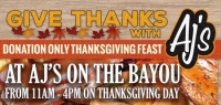 Thanksgiving Feast at AJ's on the Bayou