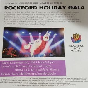 Rockford Holiday Gala Beautiful Lives Project Karaoke Party, Silent Auction, Rockford, Illinois, United States