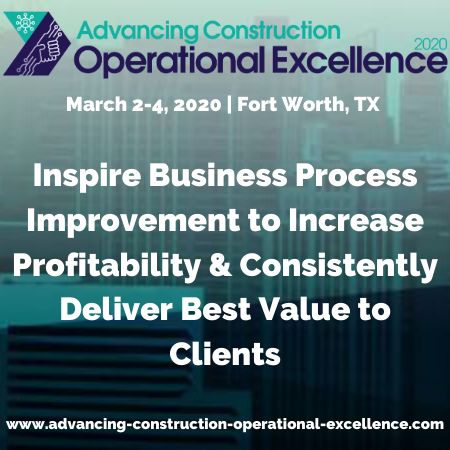 Advancing Construction Operational Excellence 2020, Tarrant, Texas, United States