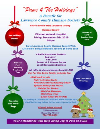 Paws 4 the Holidays Benefiting Lawrence County Humane Society, Lawrence, Pennsylvania, United States