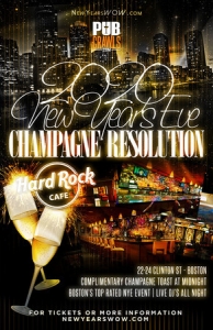 "Champagne Resolution" New Year's Eve 2020 at Hard Rock Boston