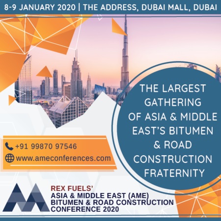 AME Bitumen and Road Construction Conference 2020, 8-9 January 2020, Dubai, Dubai, United Arab Emirates