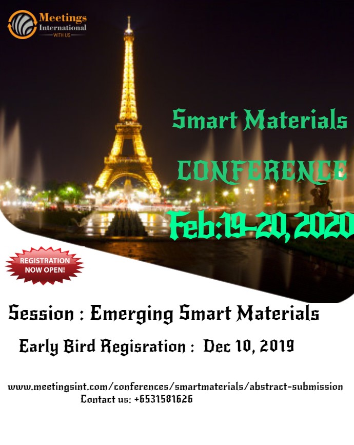 13th International conference on Smart Materials & Polymer Technology, Paris, France