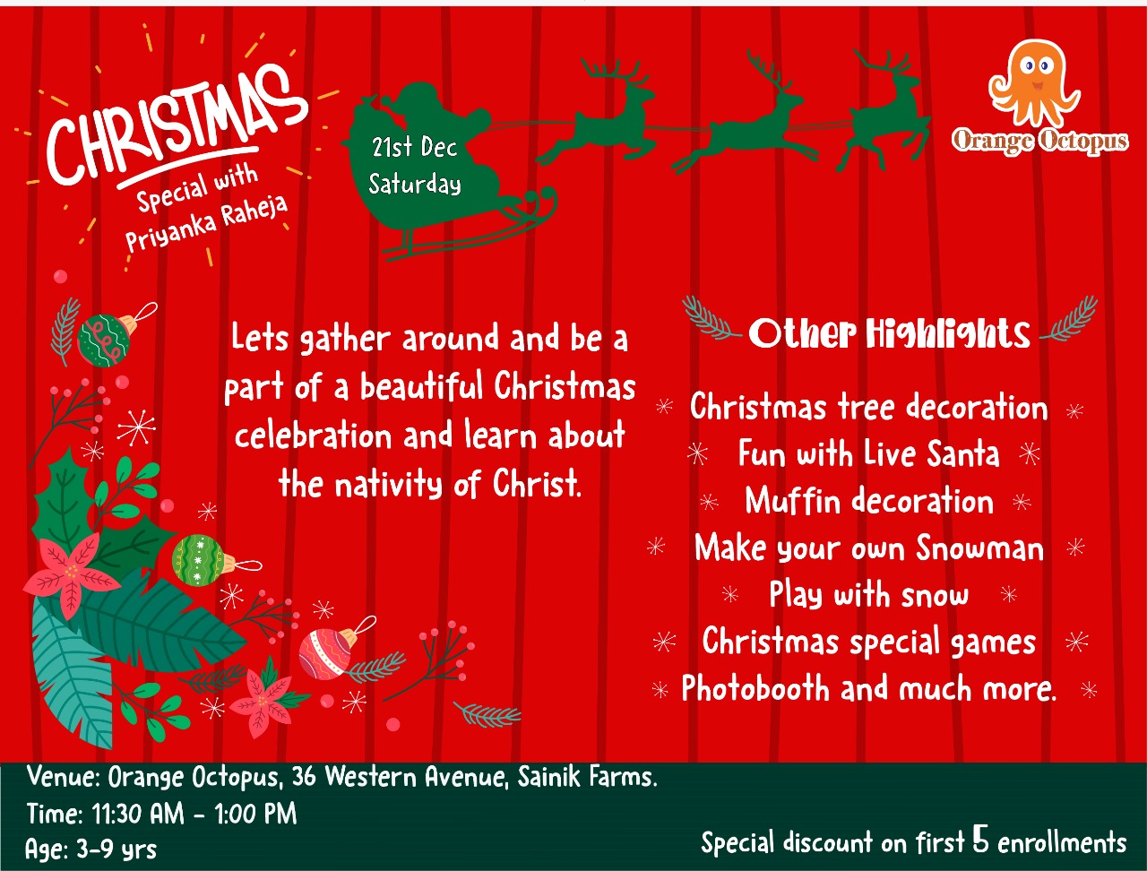 Christmas Special Workshop for kids at Orange Octopus, New Delhi, Delhi, India
