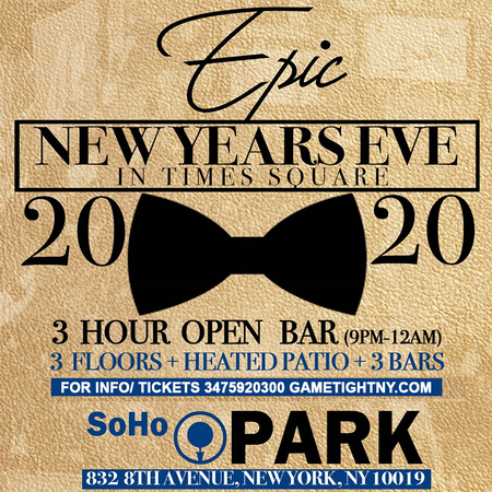 Soho Park New Years Eve NYE 2020, New York, United States