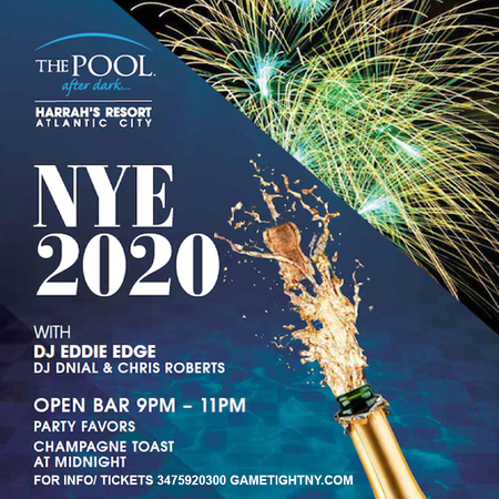 New Years Eve Atlantic City Harrahs Resort Pool Party 2020, Atlantic, New Jersey, United States