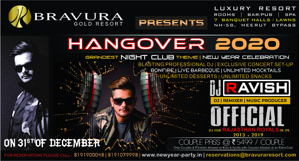 Grandest New Year Celebration (Hangover - 2020), Meerut, Uttar Pradesh, India