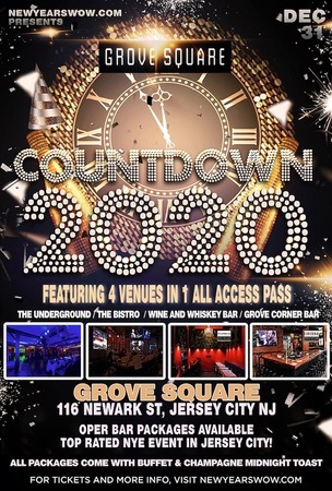 Grove Square New Year's Eve 2020 in Jersey City, NJ, Jersey City, New Jersey, United States