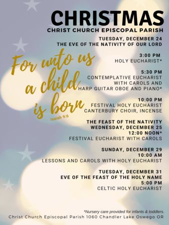 Christmas at Christ Church Episcopal Parish, Lake Oswego, Oregon, United States