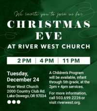 Christmas Eve at River West Church