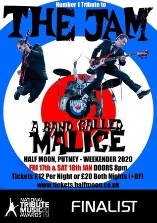 A Band Called Malice: The Definitive Tribute to The Jam at Half Moon 18 Jan, Greater London, England, United Kingdom